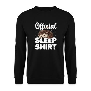 Igel Offizielles Schlafshirt Faul Relax - Unisex Pullover - Schwarz - Vorne - Alina (178cm) & Michal (187cm)