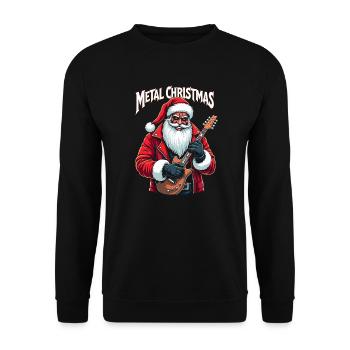 Metal Weihnachten - Unisex Pullover - Schwarz - Vorne - Alina (178cm) & Michal (187cm)