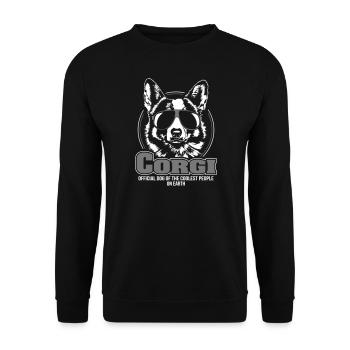 CORGI coolest people - Unisex Sweatshirt - black - Front - Alina (178cm) & Michal (187cm)