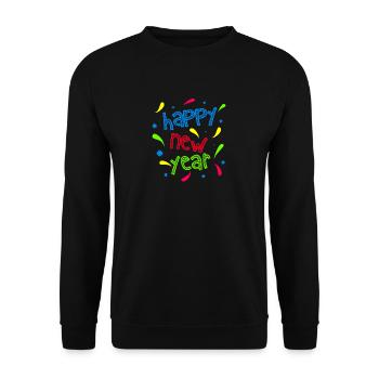 BONNE ANNÉE CÉLÉBREZ - Sweat-shirt Unisexe - noir - Devant - Alina (178cm) & Michal (187cm)