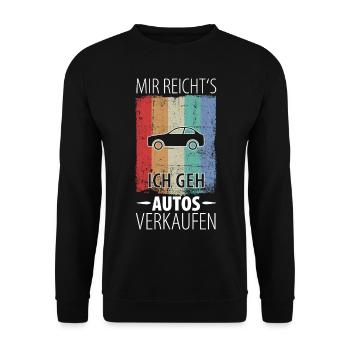 Automobilkaufmann Auto Verkäufer Automobil - Unisex Pullover - Schwarz - Vorne - Alina (178cm) & Michal (187cm)