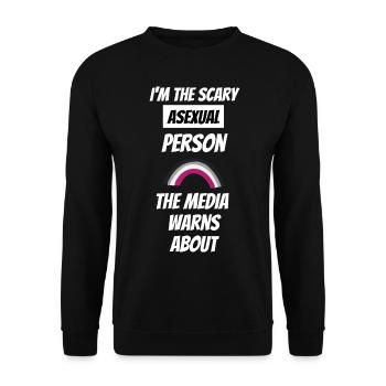 Gay Pride Month Gift LGBTQ Funny Asexual - Unisex Sweatshirt - black - Front - Alina (178cm) & Michal (187cm)