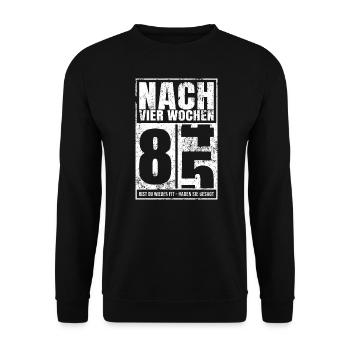 Lustiger Spruch lange Krank Operation Krankheit AU - Unisex Pullover - Schwarz - Vorne - Alina (178cm) & Michal (187cm)