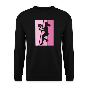 Joueur de padel Padel Tennis Girl - Sweat-shirt Unisexe - noir - Devant - Alina (178cm) & Michal (187cm)