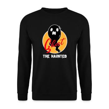 The Ghost Haunted Cool Cartoon - Unisex Pullover - Schwarz - Vorne - Alina (178cm) & Michal (187cm)