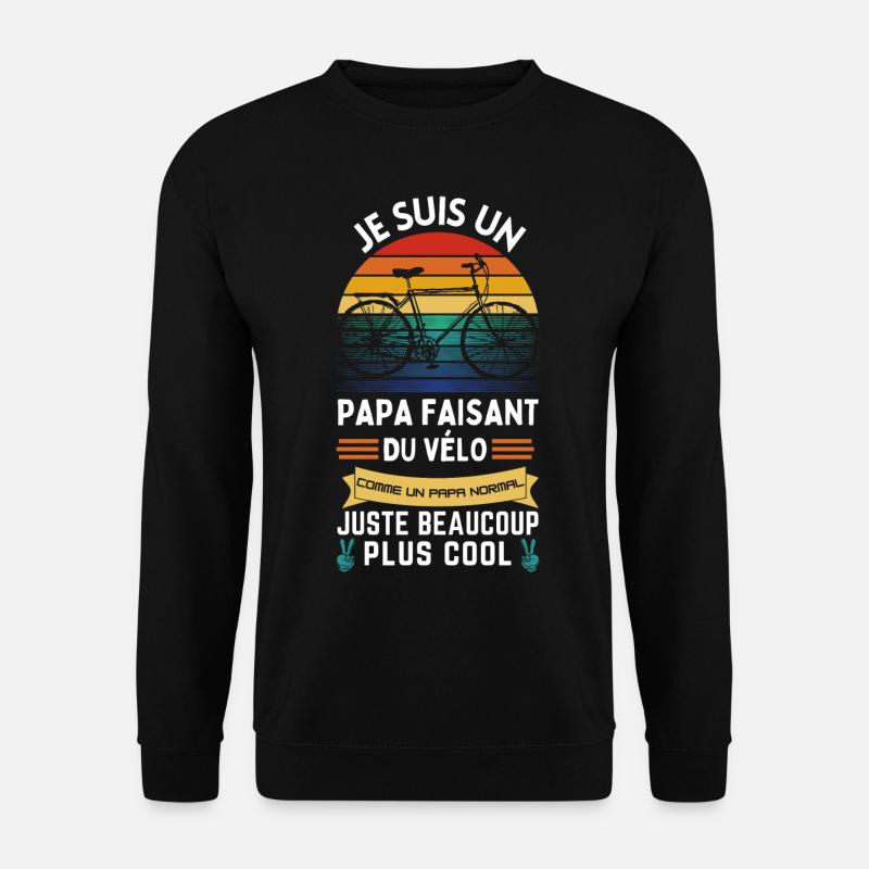 Vatertags-T-Shirt - Cool Cycling Dad - Unisex Pullover - Schwarz