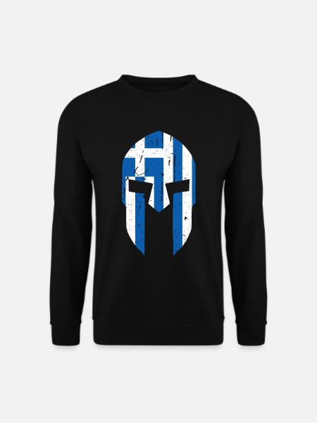 Griechenland Flagge Hellas Spartaner Geschenk - Unisex Pullover - Schwarz