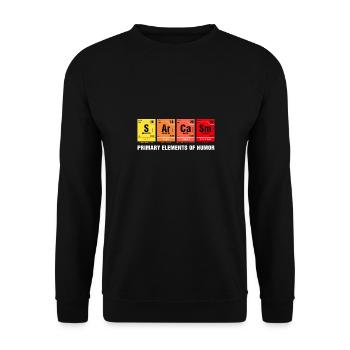 Sarcasme de chimie drôle cadeau cool cadeau - Sweat-shirt Unisexe - noir - Devant - Alina (178cm) & Michal (187cm)