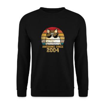 16e anniversaire 2004 cadeau drôle de chat - Sweat-shirt Unisexe - noir - Devant - Alina (178cm) & Michal (187cm)