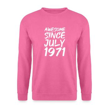 50. Geburtstag Geschenk Juli 1971 50 Jahre - Unisex Pullover - Pink - Vorne