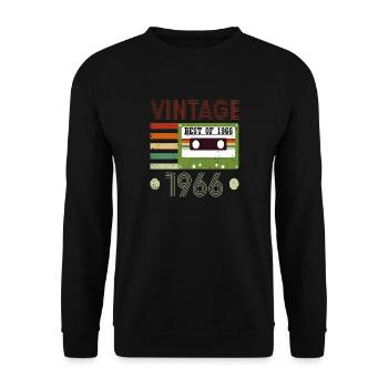 55. Geburtstag Geschenk Jahrgang 1966 - Sweat-shirt Unisexe - noir - Devant - Alina (178cm) & Michal (187cm)