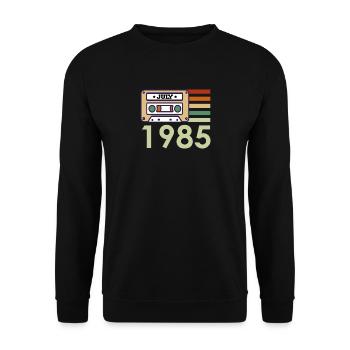 36e anniversaire cadeau juillet 1985 - Sweat-shirt Unisexe - noir - Devant - Alina (178cm) & Michal (187cm)