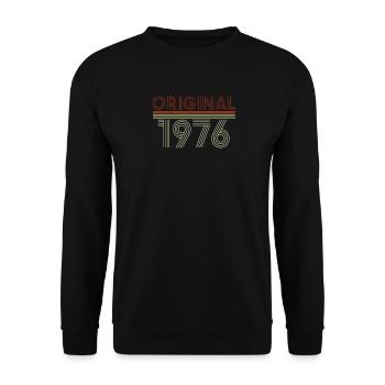 45e anniversaire cadeau 1976 - Sweat-shirt Unisexe - noir - Devant - Alina (178cm) & Michal (187cm)