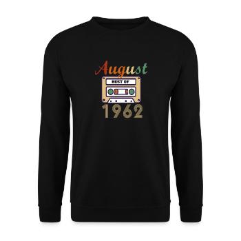 59th birthday gift August 1962 - Unisex Sweatshirt - black - Front - Alina (178cm) & Michal (187cm)