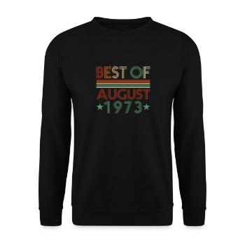 48th birthday gift August 1973 - Unisex Sweatshirt - black - Front - Alina (178cm) & Michal (187cm)