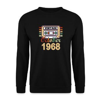 53rd birthday gift October 1968 - Unisex Sweatshirt - black - Front - Alina (178cm) & Michal (187cm)