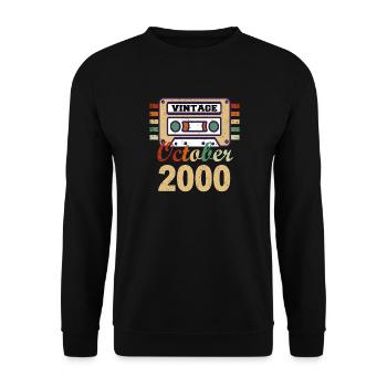 Cadeau du 21e anniversaire octobre 2000 - Sweat-shirt Unisexe - noir - Devant - Alina (178cm) & Michal (187cm)