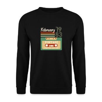 Cadeau de 39e anniversaire février 1983 - Sweat-shirt Unisexe - noir - Devant - Alina (178cm) & Michal (187cm)