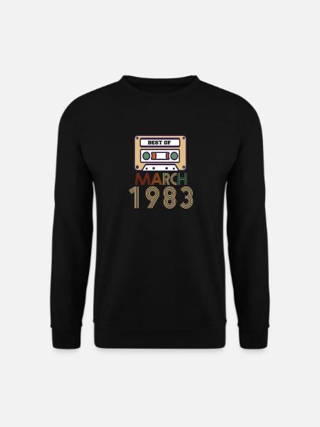 39th birthday gift March 1983 - Unisex Sweatshirt - black