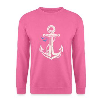 Ancres & Mouettes | Maritime | Bateau - Sweat-shirt Unisexe - rose - Devant