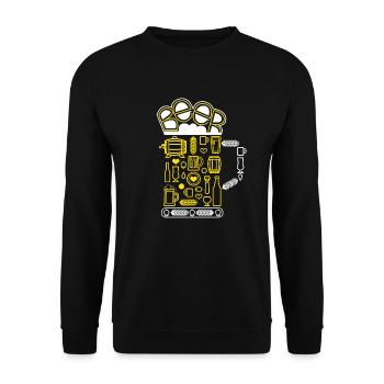 Bier Bier Craft Bier - Unisex Pullover - Schwarz - Vorne - Alina (178cm) & Michal (187cm)