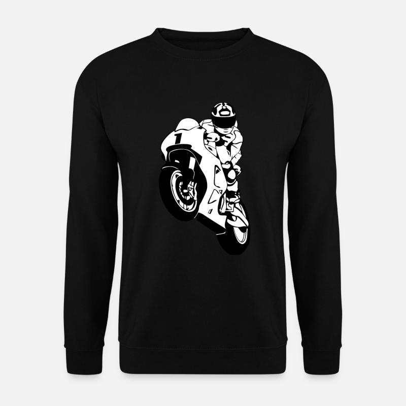 Motorradrennen - Rennmotorrad - Unisex Pullover - Schwarz