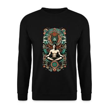 Modern Ayahuasca Spiritual - Unisex Sweatshirt - black - Front - Alina (178cm) & Michal (187cm)