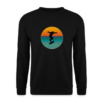 Skate, skaten, Skater, Skateboard - Unisex Pullover - Schwarz - Vorne - Alina (178cm) & Michal (187cm)