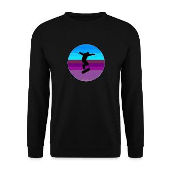Skate, skaten, Skater, Skateboard - Unisex Pullover - Schwarz - Vorne - Alina (178cm) & Michal (187cm)