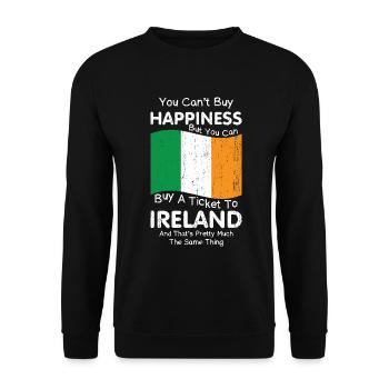 Ireland Irish Irish Flag Irish St Patricks Day - Unisex Sweatshirt - black - Front - Alina (178cm) & Michal (187cm)