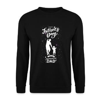 Vatertag-Alles Gute zum Vatertag - Unisex Pullover - Schwarz - Vorne - Alina (178cm) & Michal (187cm)