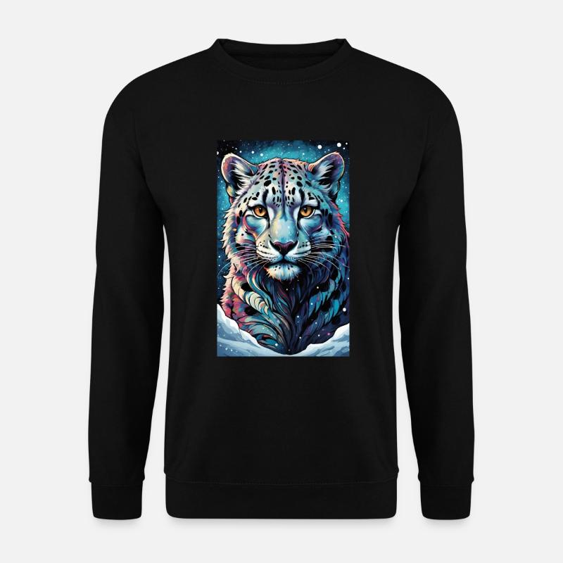 Léopard des neiges | Léopard | Prédateur - Sweat-shirt Unisexe - noir