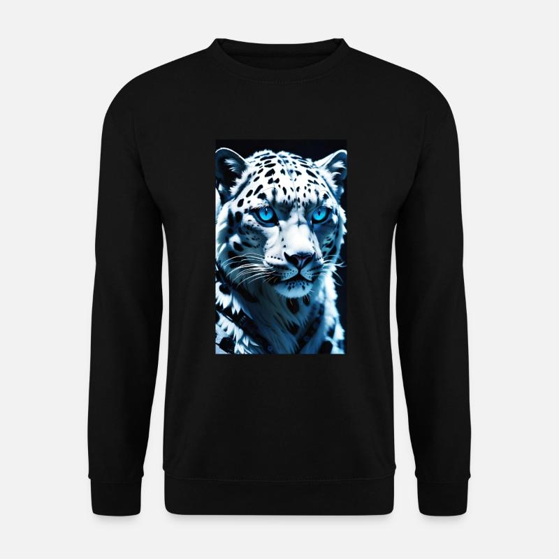 Schneeleopard | Leopard | Raubtier - Unisex Pullover - Schwarz