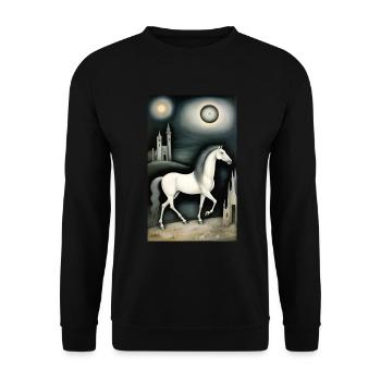 Horse | Horse Riding | Animal | Mount | Colorful - Unisex Sweatshirt - black - Front - Alina (178cm) & Michal (187cm)