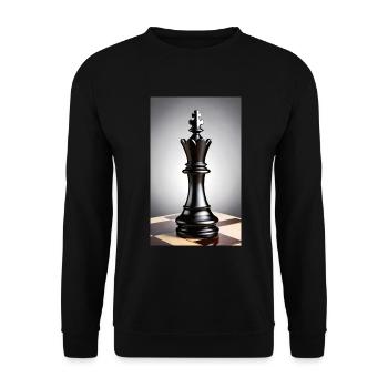 Échecs | Pièce d’échecs | Joueur d’échecs - Sweat-shirt Unisexe - noir - Devant - Alina (178cm) & Michal (187cm)