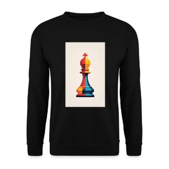 Échecs | Pièce d’échecs | Joueur d’échecs - Sweat-shirt Unisexe - noir - Devant - Alina (178cm) & Michal (187cm)