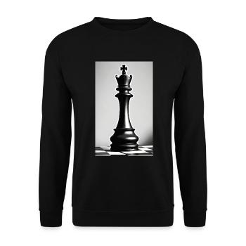 Schach | Schachfigur | Schachspieler - Unisex Pullover - Schwarz - Vorne - Alina (178cm) & Michal (187cm)
