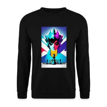 Échecs | Pièce d’échecs | Joueur d’échecs - Sweat-shirt Unisexe - noir - Devant - Alina (178cm) & Michal (187cm)