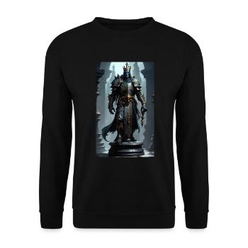 Schach | Schachfigur | Schachspieler - Unisex Pullover - Schwarz - Vorne - Alina (178cm) & Michal (187cm)