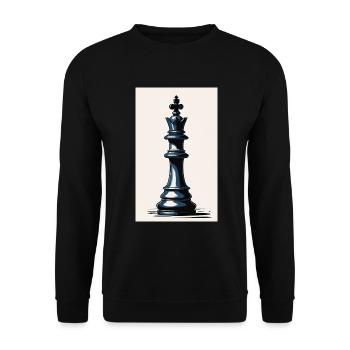 Schach | Schachfigur | Schachspieler - Unisex Pullover - Schwarz - Vorne - Alina (178cm) & Michal (187cm)
