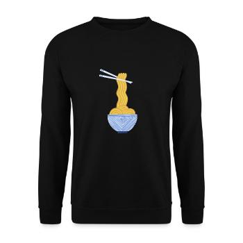 Nouilles japonaises - Sweat-shirt Unisexe - noir - Devant - Alina (178cm) & Michal (187cm)