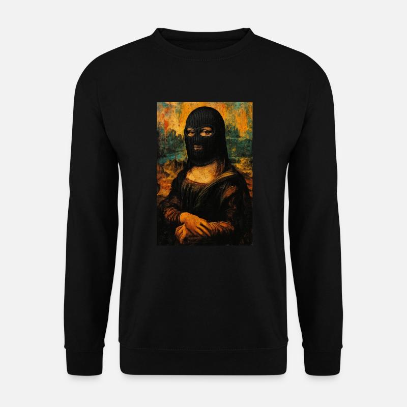 Mona Lisa Graffiti - Unisex Pullover - Schwarz
