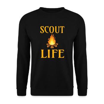 SCOUT: Scout Life - Unisex Pullover - Schwarz - Vorne - Alina (178cm) & Michal (187cm)