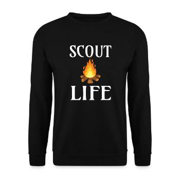 SCOUT: Scout Life - Unisex Pullover - Schwarz - Vorne - Alina (178cm) & Michal (187cm)