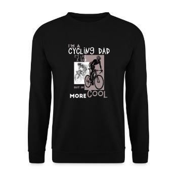 Radfahren Papa Radfahren T-Shirt Geschenk - Unisex Pullover - Schwarz - Vorne - Alina (178cm) & Michal (187cm)