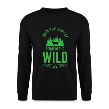Nature Conservation Jäger Berg - Unisex Sweatshirt - black - Front - Alina (178cm) & Michal (187cm)