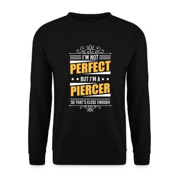 Piercer Tattoo Studio - Unisex Sweatshirt - black - Front - Alina (178cm) & Michal (187cm)