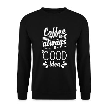 Espresso Cappuccino Coffee Lover Portafilter - Sweat-shirt Unisexe - noir - Devant - Alina (178cm) & Michal (187cm)