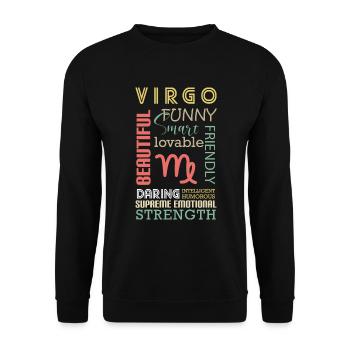 Horoskop Element Planet - Unisex Pullover - Schwarz - Vorne - Alina (178cm) & Michal (187cm)