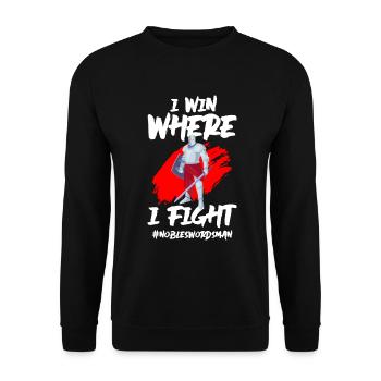 Schwertkämpfer Kämpfer Dolch Japan - Unisex Pullover - Schwarz - Vorne - Alina (178cm) & Michal (187cm)